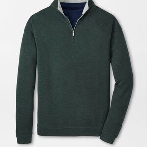 Peter Millar Crown Comfort Quarter-Zip Pullover NWT Deep Verdant MF25K49